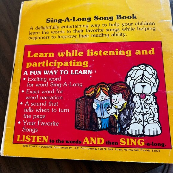 Sing-A-Long Song Book and 45 Record My Book of Lullabies Vintage Kid Stuff Rare! - Picture 6 of 6